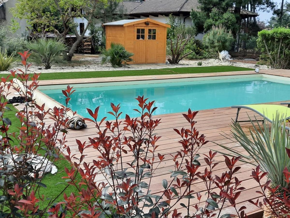 Grande Maison Landaise Avec Piscine Privee, Proche Plage, Pour 8 Personnes A Biscarrosse - Fr-1-319-398 Bagian luar foto