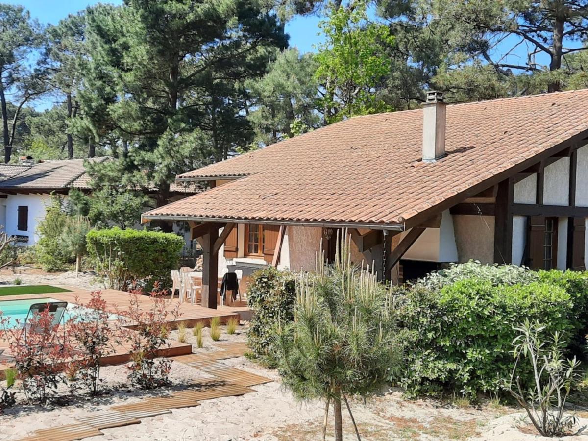 Grande Maison Landaise Avec Piscine Privee, Proche Plage, Pour 8 Personnes A Biscarrosse - Fr-1-319-398 Bagian luar foto